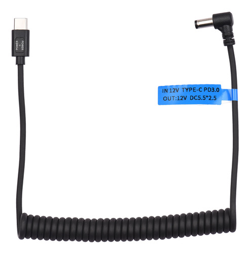 Conector Macho Usb Tipo C De 12 V Pd3.0 A 12 V Dc5,5* 2,5 Mm