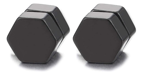 Pendientes Hexagonales Negros Magnéticos De 0.236 In Para Ho
