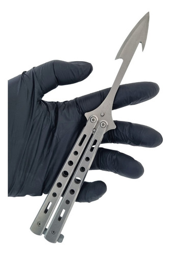Canivete Butterfly Spartan Knives Modelo Cnv-23 - Fisga Cor Prateado