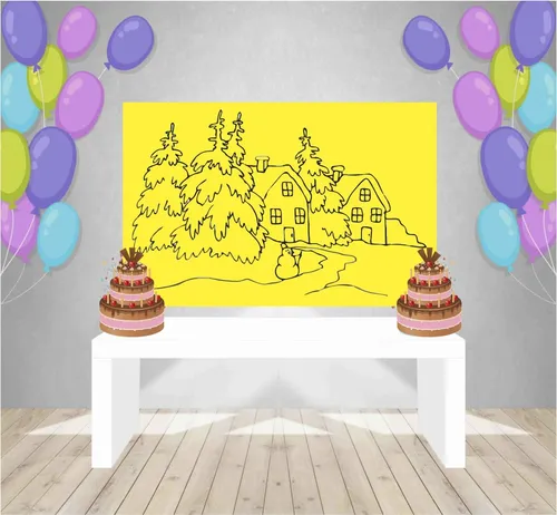 GIF de feliz aniversário com arco-íris colorido