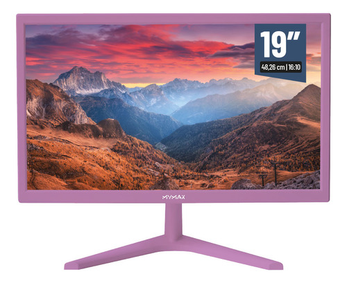 Monitor 19' Hd Led, 60hz, Hdmi, Vga,  3.6ms Roxo - Mymax