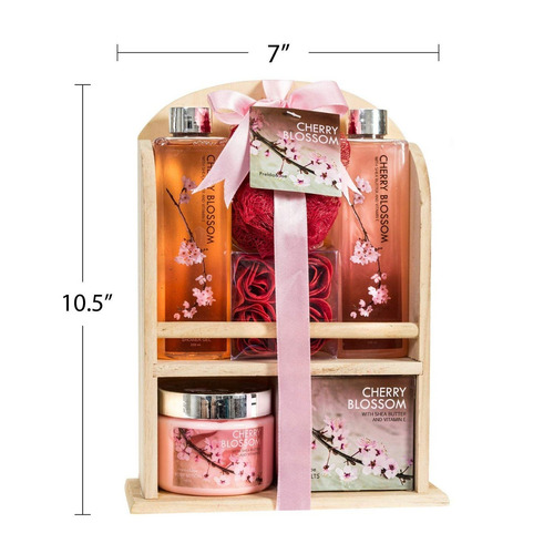 Cherry Blossom Baño Spa Gift Set: Limpieza De Primavera Sus