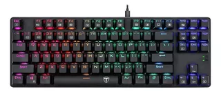 TECLADO GAMER T-DAGGER BORA T-TGK315 QWERTY ESPAÑOL COLOR NEGRO CON LUZ RGB