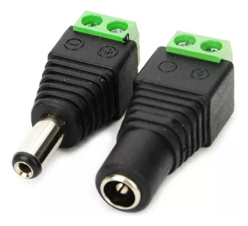 Conector Alimentacion De Camaras De Seguridad Hembra Y Macho