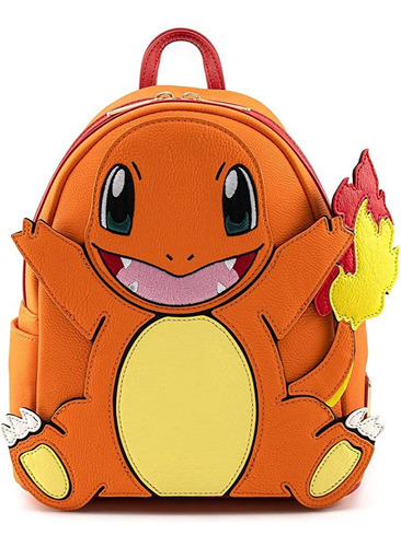 Mochila mini backpack Loungefly Disney Mini Charmander color naranja 4L