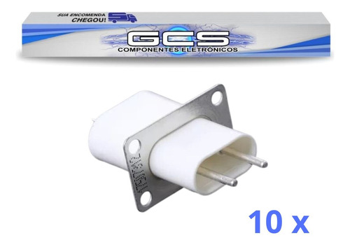 Kit Com 10 Unidades - Conector Para Magnetron Filamento 