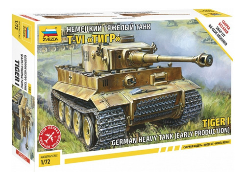 Tiger I Tanque Aleman 1/72 Zvezda 5002 Maqueta P Armar Ww2