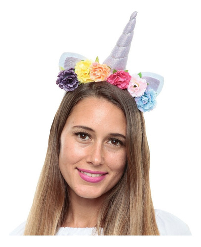 Diadema De Unicornio Glitter Divertido Para Fiestas Tierno Color Lavanda