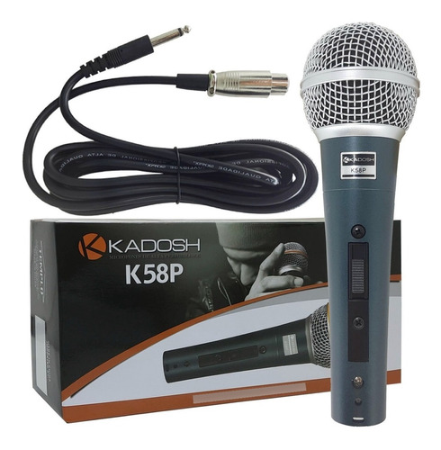 Microfone Profissional Vocal Com Fio Kadosh K58p Igreja