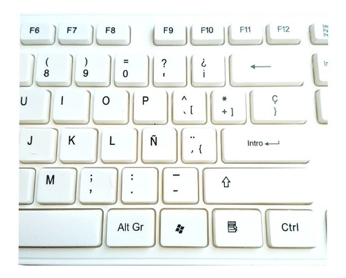 Imagen 2 de 3 de Set Teclado Y Mouse Blanco Wireless 2.4g Inalambrico