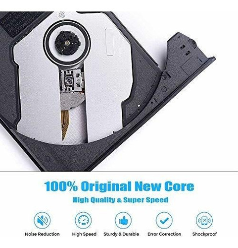 Acetend Unidad Externa Cd Dvd Usb 3.0 Grabadora Velocidad