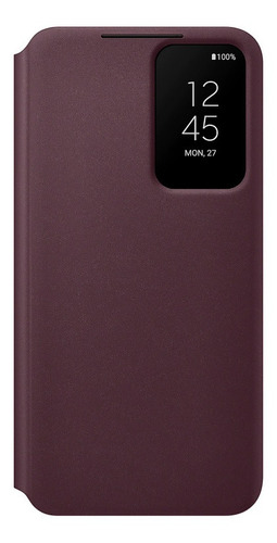 Case Galaxy S22 Normal S-view Flip Cover Original Borgoña