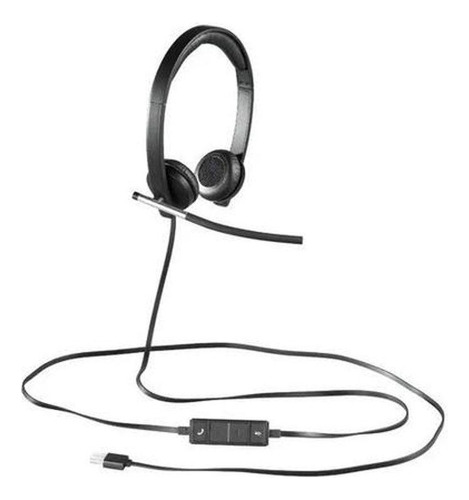 Headset Com Microfone H650e Estereo Usb Logitech Preto