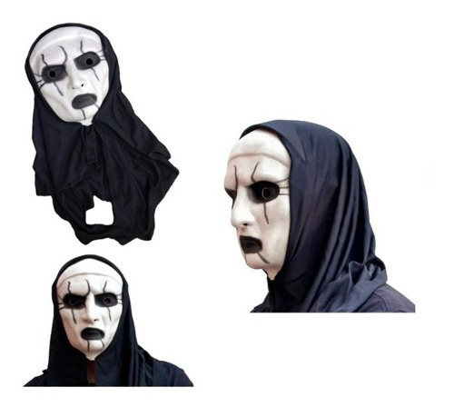 Máscara Halloween Freira Com Capuz E.v.a Cor Branco
