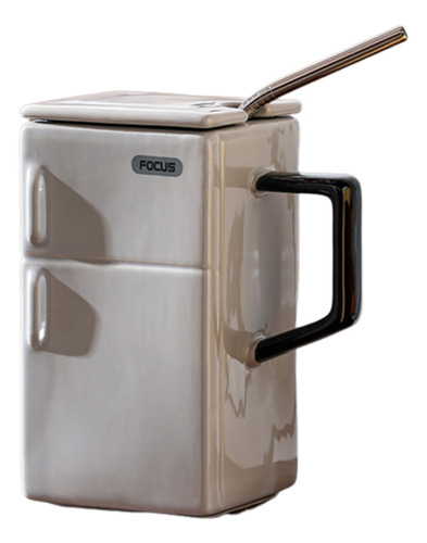 Taza De Nevera Retro Y Taza De Cerámica Con Pajita De 550 Ml