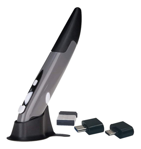 Imagen 1 de 2 de Mouse Esfero Bolígrafo Inalambrico Ergonómico Óptico