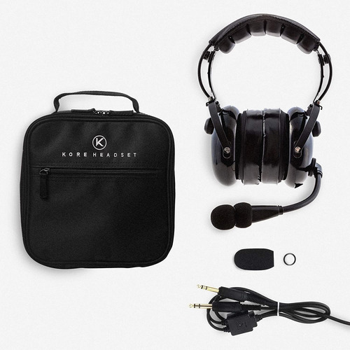 Imagen 3 de 9 de Headset Kore Aviation Ka-1 Premium Con Entrada Mp3 Y Bolso