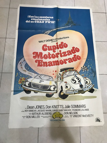 Afiche Cine-cupido Motorizado Enamorado-w Disney