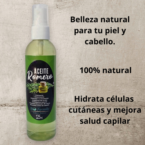 Aceite Romero Bio-farmily Mejora Cabello Y Piel 125 Ml