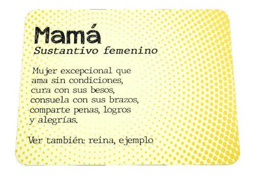 Mouse Pad Definición De Mamá, Regalo Dia De La Madre