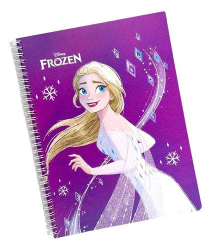 Caderno Universitário 80 Folhas Espiral 80fls Frozen Elsa