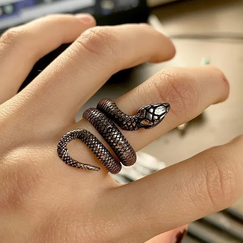 Anillo serpiente acero hotsell