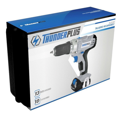 Imagen 3 de 6 de Taladro Percutor 18v - 2 Baterias Thunderplus Tl01223