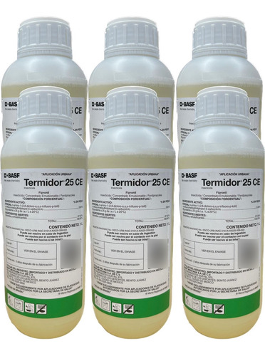 Termidor 25 Ce 1 Lt Insecticida Termitas Fipronil 6 Piezas