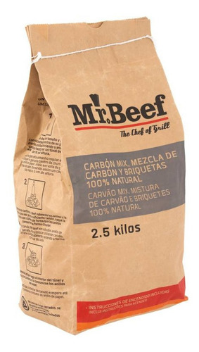 Imagen 5 de 8 de Mezcla De Carbón Y Briquetas Mr Beef