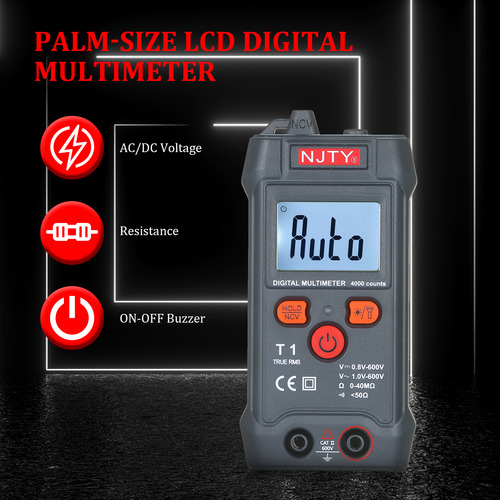 Multímetro Digital Njty Lcd Auto Range Ncv 4000 Del Tamaño D