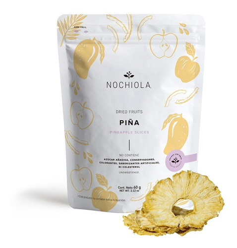 Snack Deliciosa Fruta Piña Natural Deshidratada 60g Nochiola