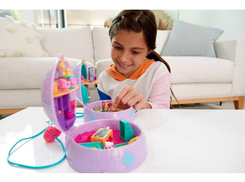 Set Polly Pocket Micro 2 En 1 Pista De Patinaje Con Correa