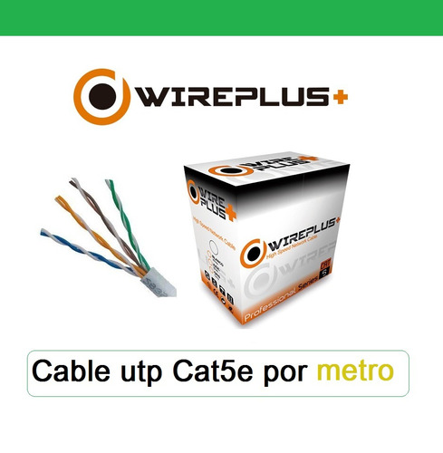 Cable Utp Cat5e Por Metro Rj45 Internet Cámaras Seguridad 