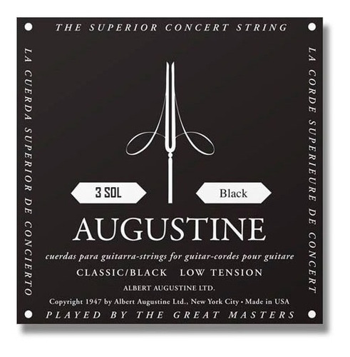 Cuerda Detallada Augustine Guitarra Clásica 3ra / Sol