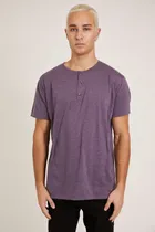 Comprar Remera Henley Básica Para Hombre Cuello Redondo De Airborn
