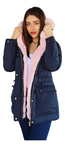 Chamarra azul marino mujer cheap