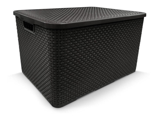 Caja Cesto Canasto Organizador Rattan 15lts 18x34.5x26cm