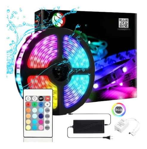 Tira Led Multicolor Rgb 5050 Rollo 5 Metros Luces Decoracion