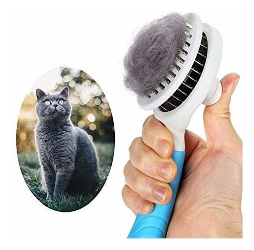 Guante Cepillo Cat Grooming Brush, Self Cleaning Slicker Bru