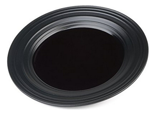 Plato De Ensalada Negro Mikasa Swirl, 8.5 Pulgadas