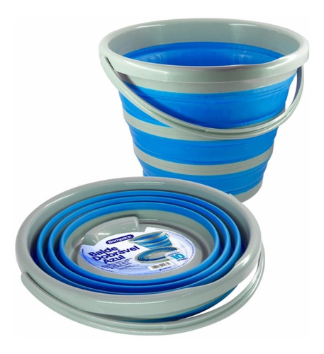 Imagem 1 de 1 de Balde Dobrável 10 Litros Silicone Flexível Bompack