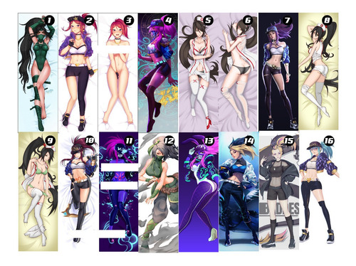 Dakimakura League Of Legends2 Lados + Relleno 65x1.90