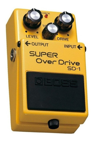 Imagen 3 de 3 de Pedal de efecto Boss Super OverDrive SD-1 amarillo