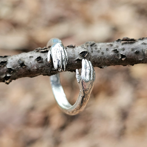 Anillo Abrazo Amigos Novios Pareja Regalo Amor A Distancia