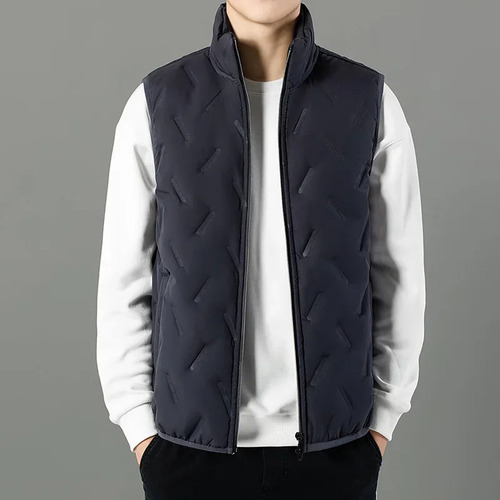 Colete De Algodão Forrado De Lã De Inverno Para Homem, Jaque
