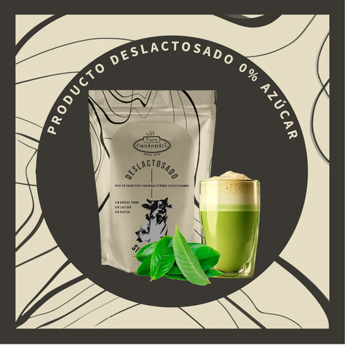 Té Matcha Coco Sin Azúcar Deslactosado 1kg Base Vegetal Coco