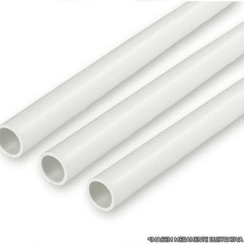 Imagem 2 de 2 de Kit Tubo De Pvc Eletroduto 1/2 Branco 30pçs Com 1mts