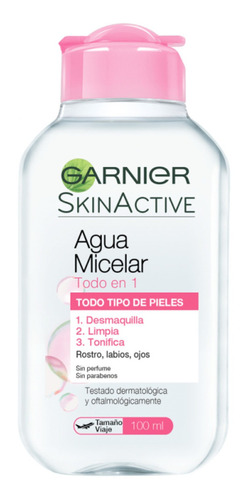 Agua Micelar Skinactive Todo En 1 Facial Garnier 100ml Caba