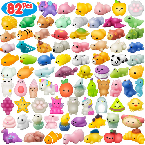 Dioju 82 Juguetes Esponjosos Mochi, Mini Juguetes Kawaii Squ