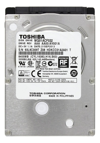 Disco duro interno Toshiba Mobile Thin Series MQ01ACF032 320GB
